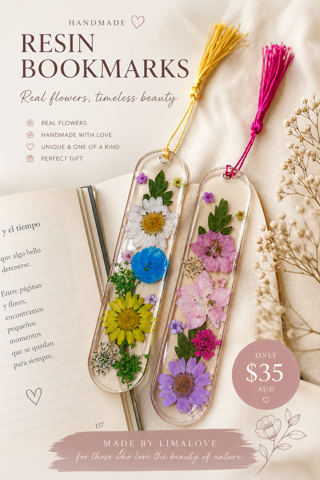 Flowers Bookmark