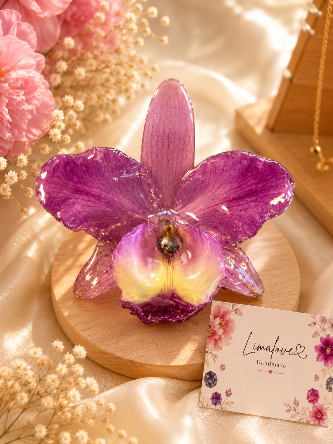 Purple Orchids Necklace